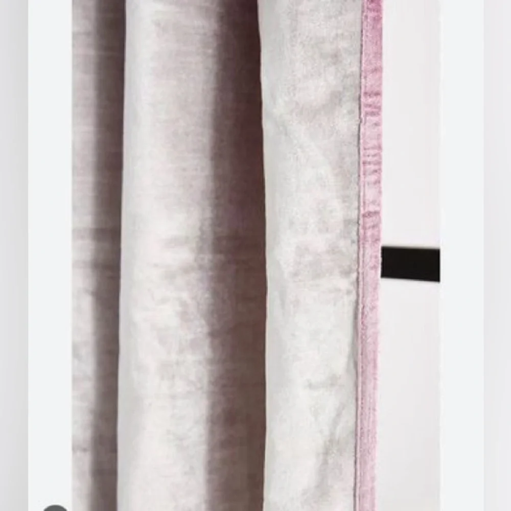 Adelina Piped Velvet Woven Curtain ~ 1 panels / Velvet curtain Anthropologie